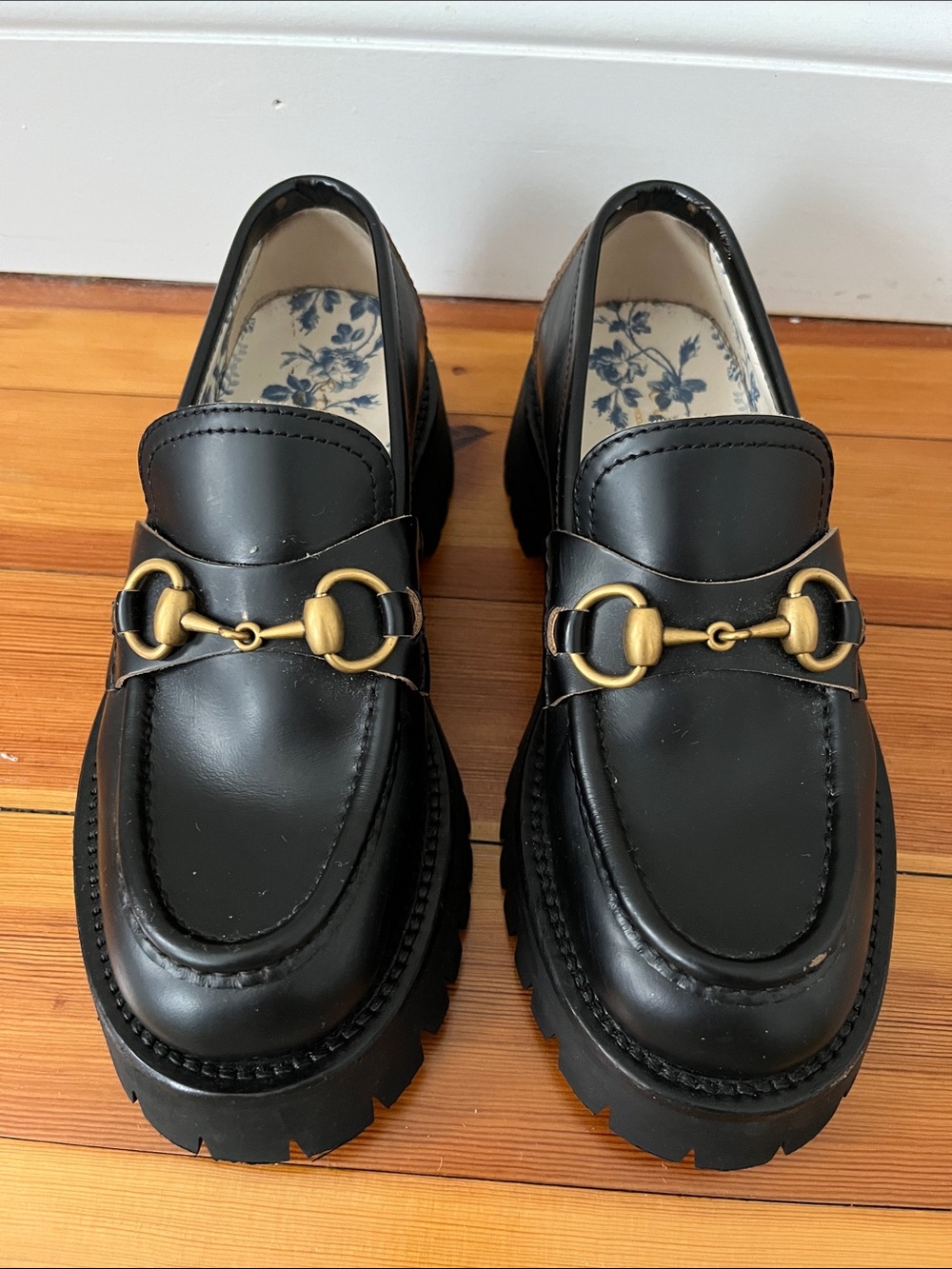 Gucci Black Leather Loafers